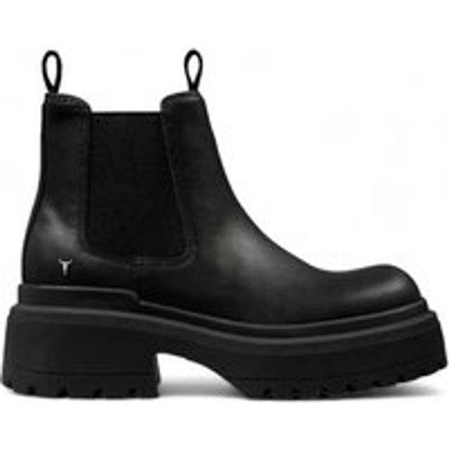 Chunky Leather Chelsea Boots - Dopamine - Black - 3