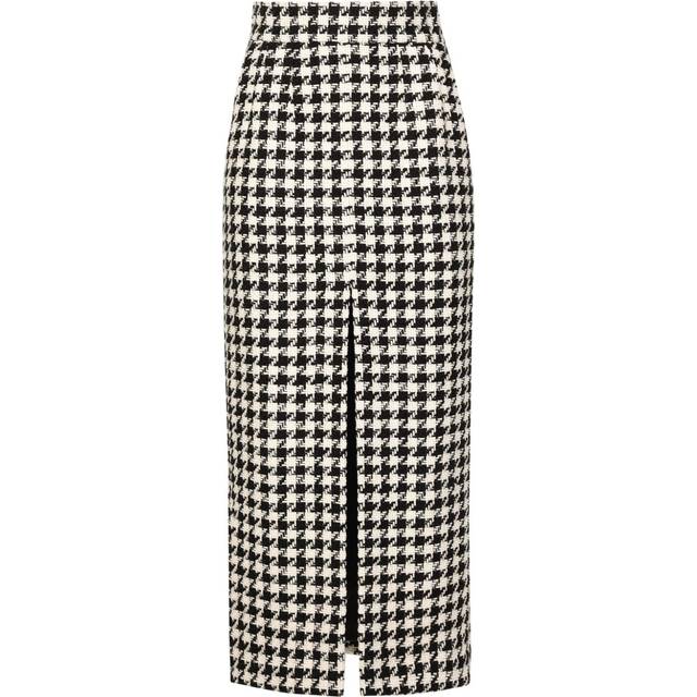 Dolce & Gabbana - tartan check skirt - women - Virgin Wool/Cotton/Silk/Elastane - 38 - Black