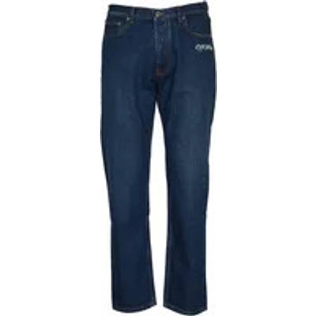 Off White, Jeans, Herr, W32, Bomull, Script Tapered Jeans - blue (W32)