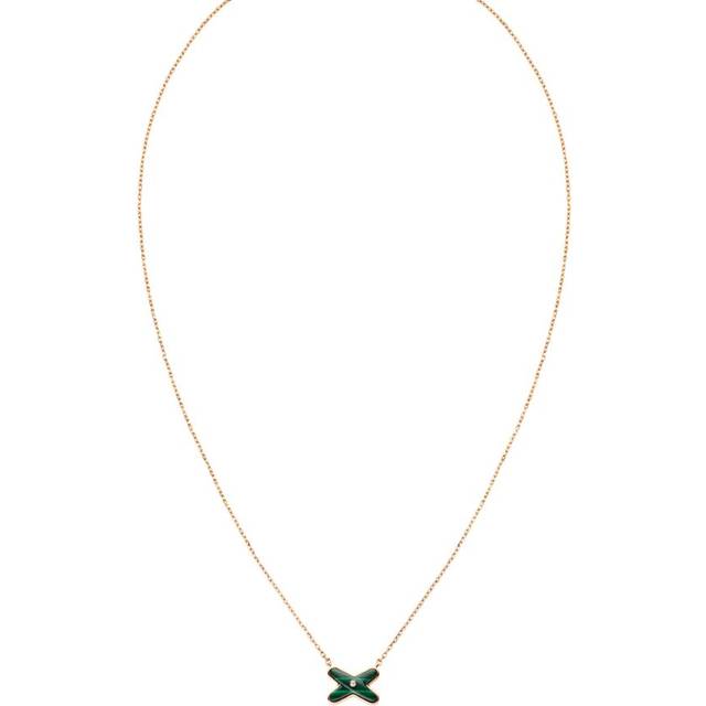 Chaumet Rose Gold, Diamond and Malachite Jeux de Liens Pendant Necklace - One size