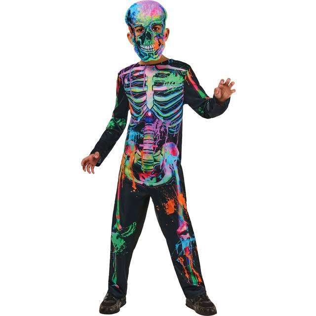 Rubies Masquerade Kids Bonesky Graffiti Skeleton Costume XXS - Multi - 3-4yrs