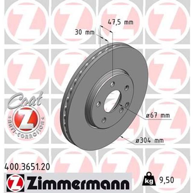 Brake Disc COAT Z 400.3651.20 Zimmermann 400365120