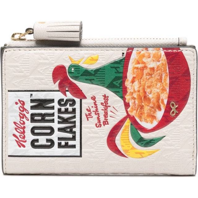 Anya Hindmarch - Corn Flakes leather wallet - women - Calf Leather - One Size - White