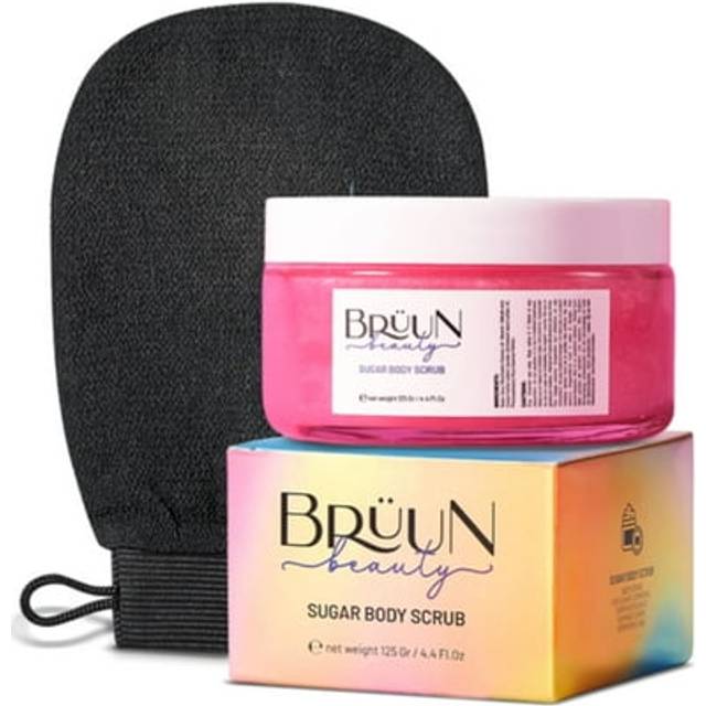 BRUN Body Scrub Cream- A 4.4 Fl oz. Watermelon Scented Organic Body Exfoliating Scrub with vitamin E for Underarm and Bikini Area- Pure Fluffy and Gen