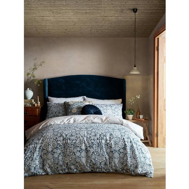 William Morris At Home Sunflower Duvet Cover Set, Blue Ink