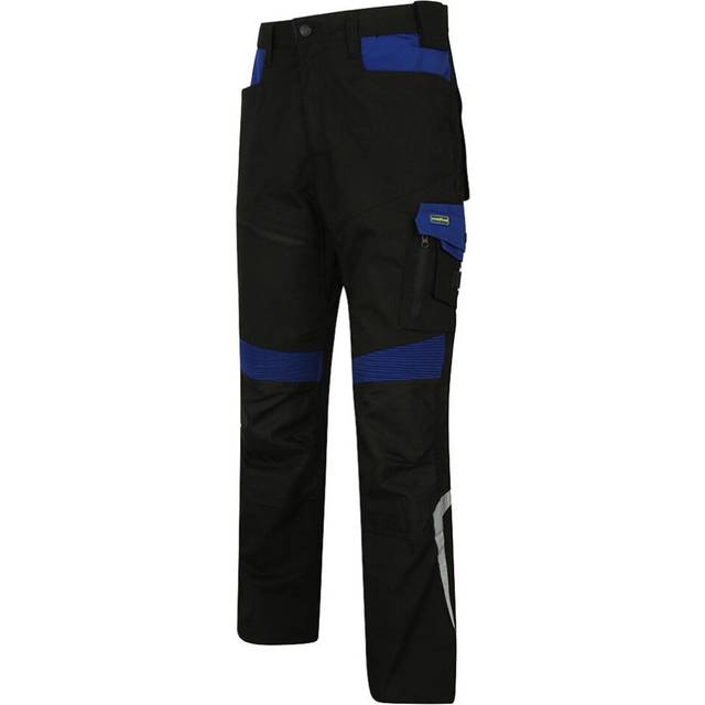 Flex Knee Reflective Multi Tool Cargo Trousers - Black - 34R