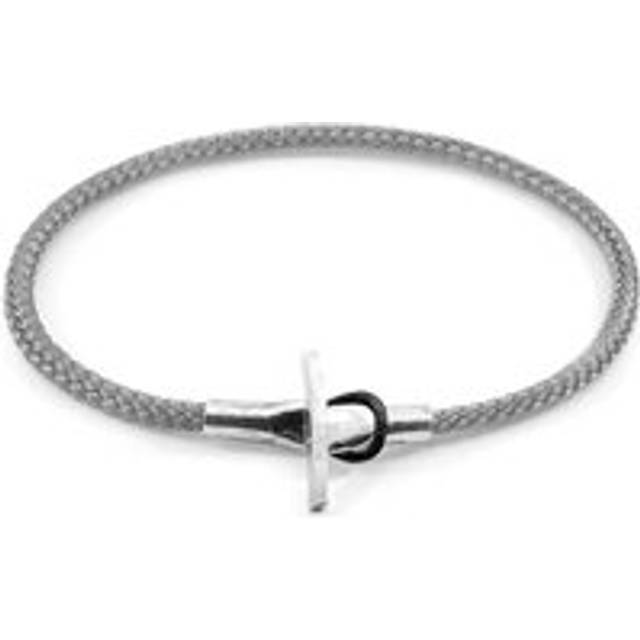 Cambridge Silver and Rope Bracelet - Grey - 23cm