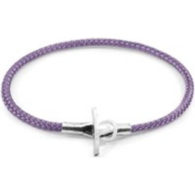 Cambridge Silver and Rope Bracelet - Lilac - 21cm