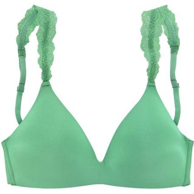 LASCANA Non Wired Push Up Lace Bra - Natural