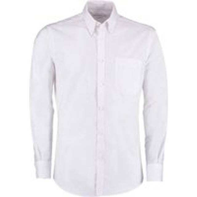 (16in, White) Kustom Kit Mens Oxford Slim Work Formal Shirt