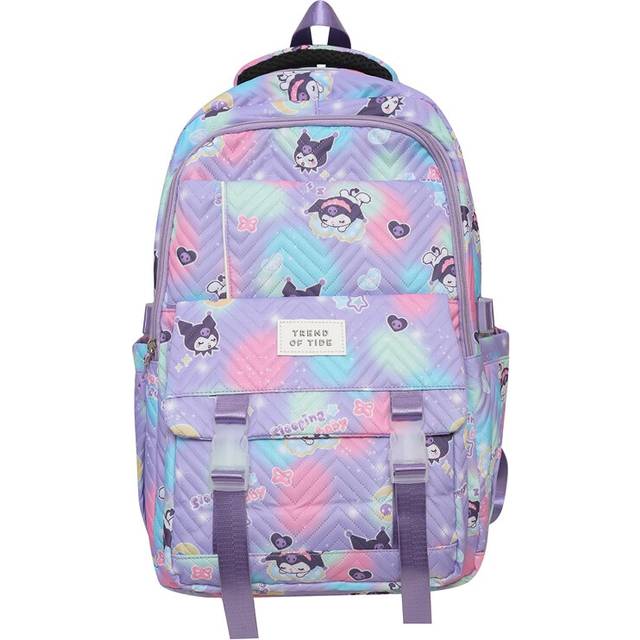 (Purple) Multifunctional Trendy Backpack For Students Ideal For School And Casual Outings