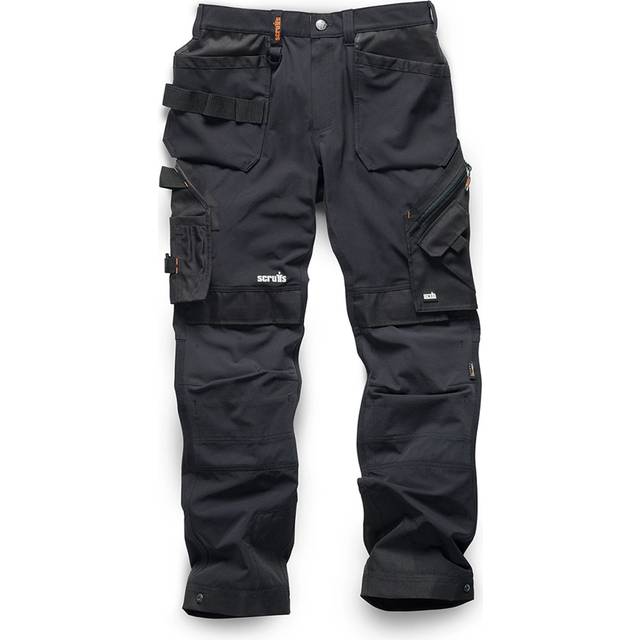 Scruffs Pro Flex Plus Holster Trouser Black - 34S, Black