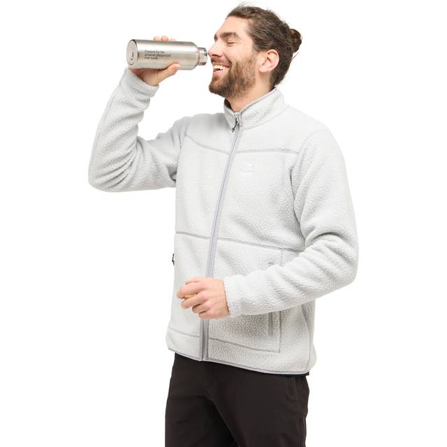 Mossa Pile Jacket Men Stone Grey Melange