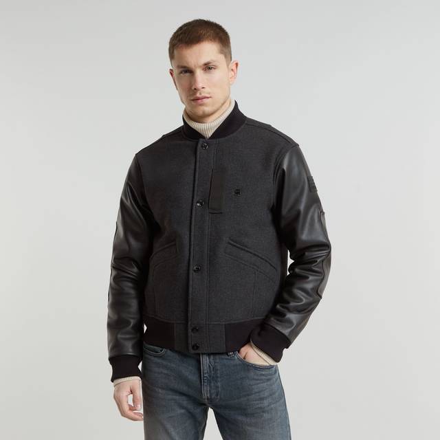 G-Star for man. D25375-D445-992 Varsity Wool Jacket black (L), Casual, Sustainable