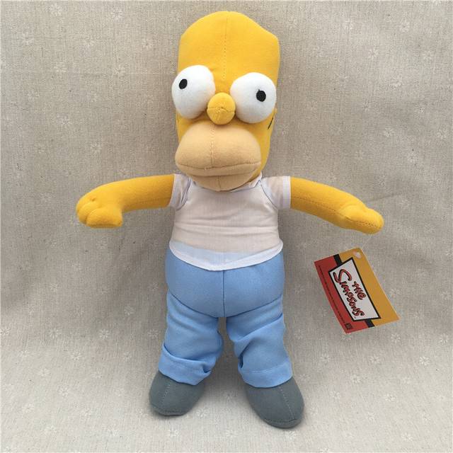(Dad 35CM) Simpson Family Plush Doll for Kids Soft Plush Toys Cuddly Collectable Birthday Christmas Toys Gifts Home Decoration for Boys Girls