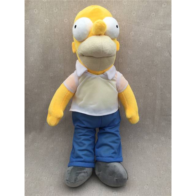 (Dad 43CM) Simpson Family Plush Doll for Kids Soft Plush Toys Cuddly Collectable Birthday Christmas Toys Gifts Home Decoration for Boys Girls