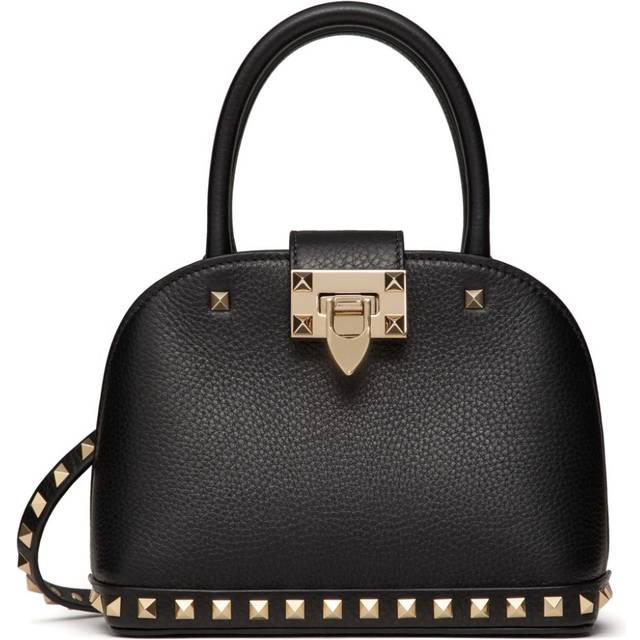Valentino Garavani - small Rockstud tote bag - women - Calf Leather - One Size - Black