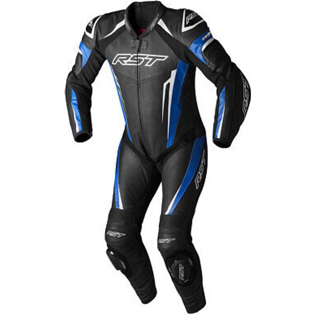 RST TracTech Evo 5, leather suit 1pcs. perforated , color: Black/Blue/White , size: XXL