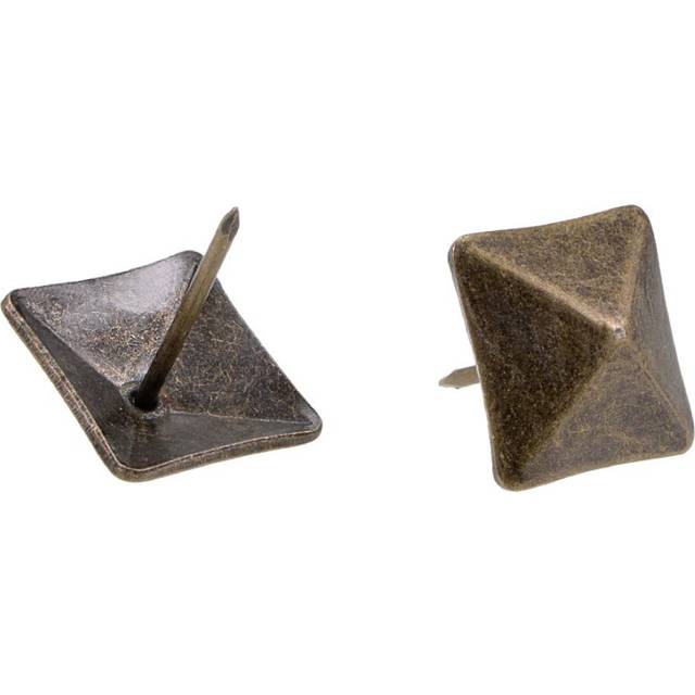 Upholstery Nails Tacks 18mm Square Head Antique Furniture Nails Pins Bronze Tone 50 Pcs