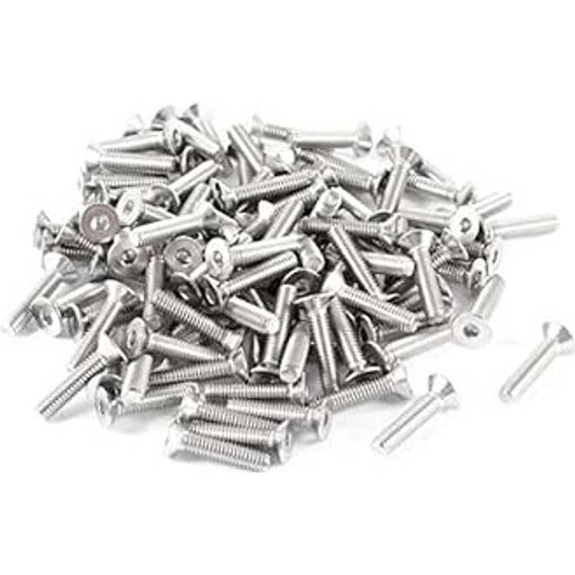 100pcs 304HC Stainless Steel Hex Countersunk Flat Bolts Screw M4x16mm