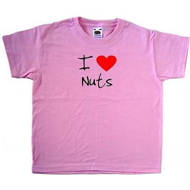 I love heart nuts pink kids t-shirt
