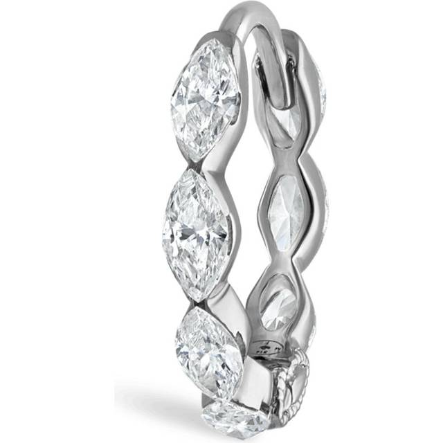 Maria Tash White Gold and Diamond Marquise Eternity Hoop Earring - 8mm