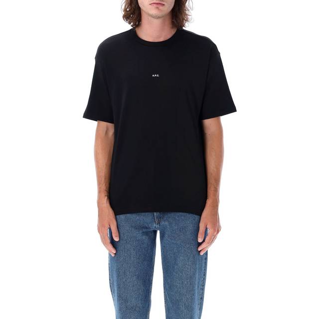 T-shirt A.P.C. Boxy Micro Logo T-Shirt Black L (L)