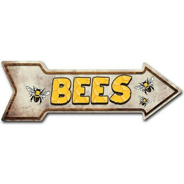 SignMission D-A-999945 6 x 18 in. Indoor & Outdoor Decor Direction Sticker Vinyl Wall Decals - Bees - 24 in.