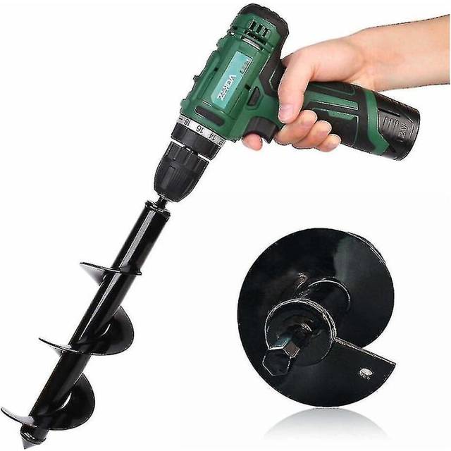 4 Sizes Garden Auger Drill Bit Tool Spiral Hole Digger Ground Drill Earth Drill