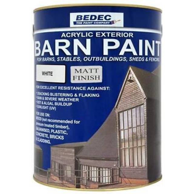 Bedec - Barn Paint Matt White 5L