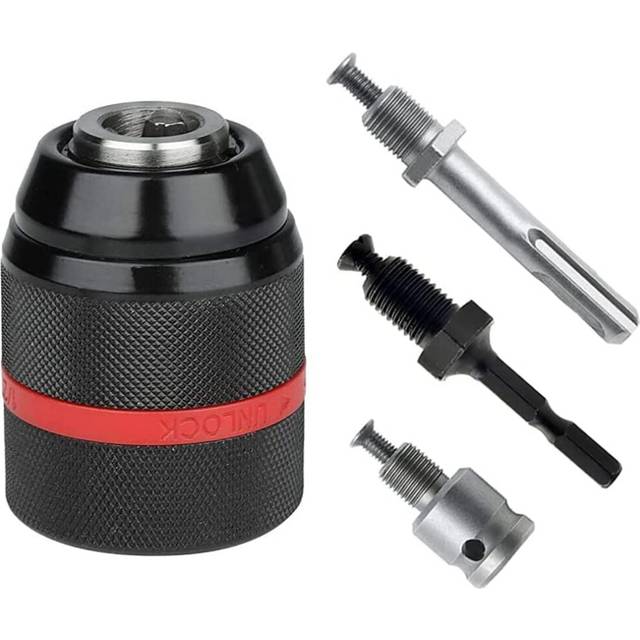 4PCS Metal 1/2-20UNF 1.5-13mm Keyless Drill Chuck Hex /SDS/Socket Square Female Adaptor Hardware Tool Drill Chuck