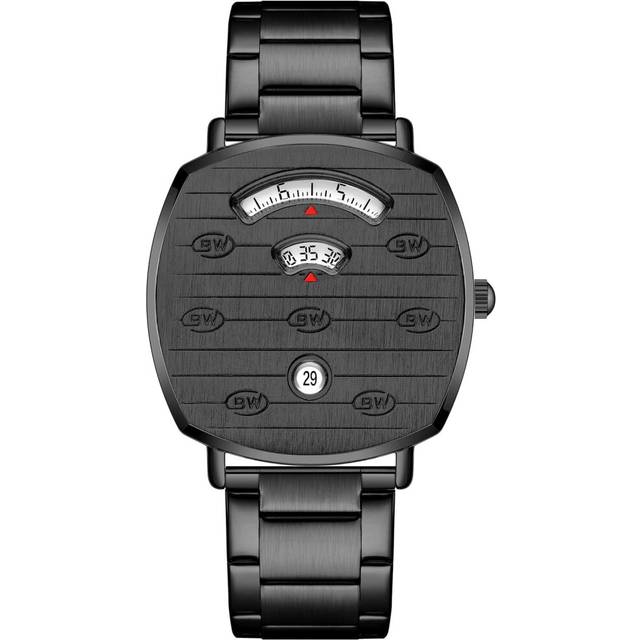 VEANXIN Personalized and Minimalist Men&#39;s Watch Men&#39;s Trend Quartz Calendar Watch Clock Steel Band Men&#39;s Watch