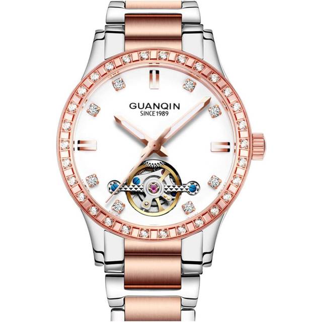 VEANXIN Skeleton Automatic Women Watches Luxury Diamond Watch Face Tourbillon Waterproof Lady Dress Wrist Watch