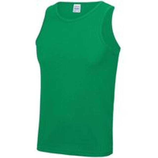 (M, Kelly Green) Just Cool Mens Sports Gym Plain Tank / Vest Top
