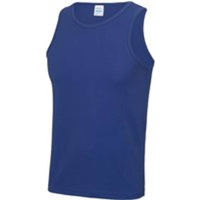 (L, Royal Blue) Just Cool Mens Sports Gym Plain Tank / Vest Top