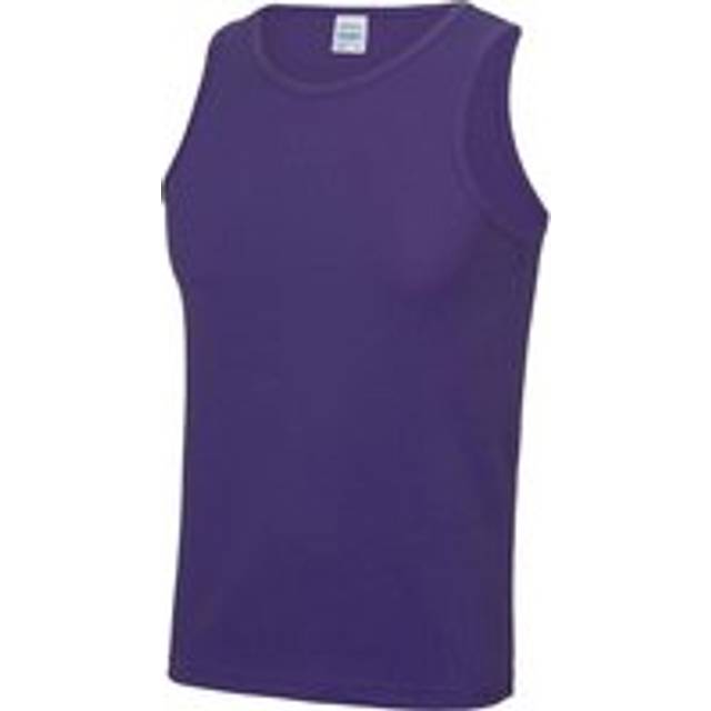 (XL, Purple) Just Cool Mens Sports Gym Plain Tank / Vest Top