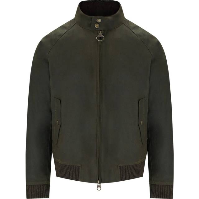 BARBOUR X BARACUTA PORTON WAX OLIVE GREEN JACKET