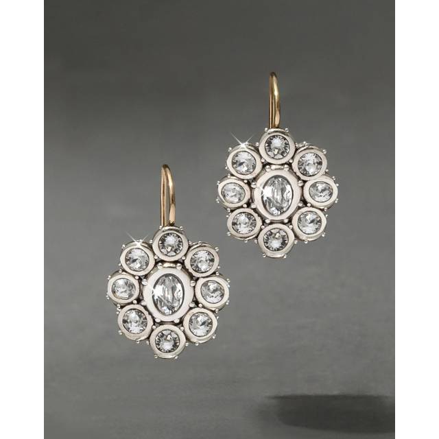 Alexis Bittar Sterling Silver & 14K Gold Crystal Cluster Flower Wire Earrings in Gold/Silver | Statement Jewelry from Alexis Bittar (One Size)