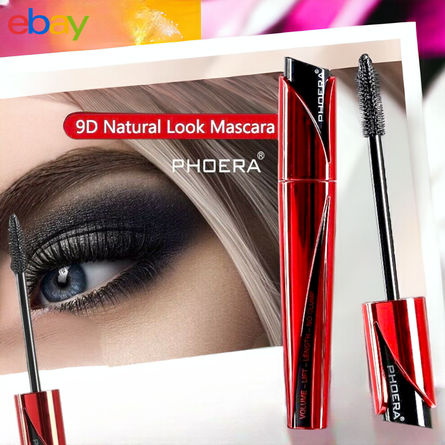 Phoera 9d fibre 4d mascara eyelash waterproof 3d extension volume long lasting