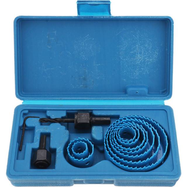 Drillpro 12pcs 19-127mm Hole Saw Cutter Drill Bit Kit Hole Drill Tool for Wood Plasterboard PVC Pipe