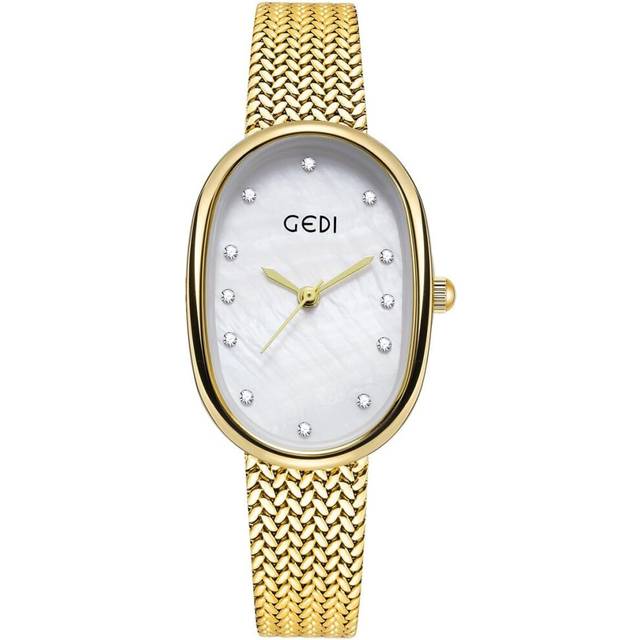 VEANXIN Elegant Women's Quartz Watch - Oval Dial, Slim & Cute, Modern Minimalist Design, 30m Waterproof, Mother-of-Pearl Face, Adjustable Stainless