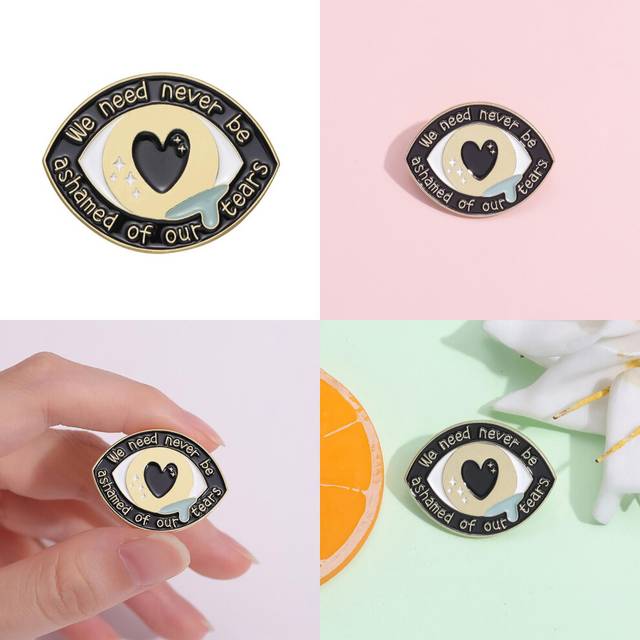 Contemporary Alloy Stylish Letter Pin Brooch For Personal Decoration And Meaningful Gift Options