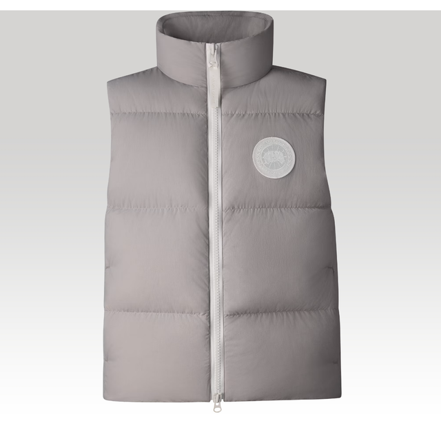 Canada Goose Lawrence Puffer Vest White Disc (Men, Moonstone Grey, S) (S)