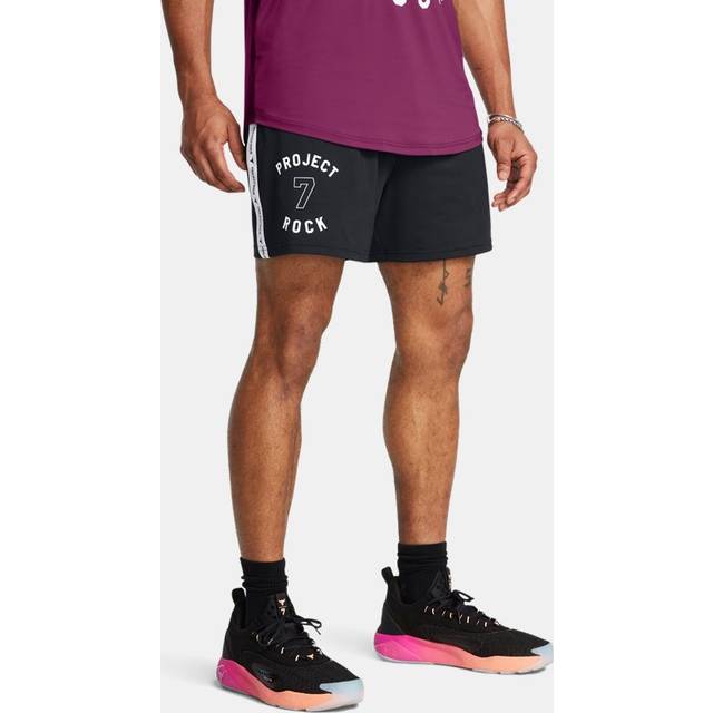 Shorts Under Armour Project Rock Mesh Short BOH Black/ White XL (XL)
