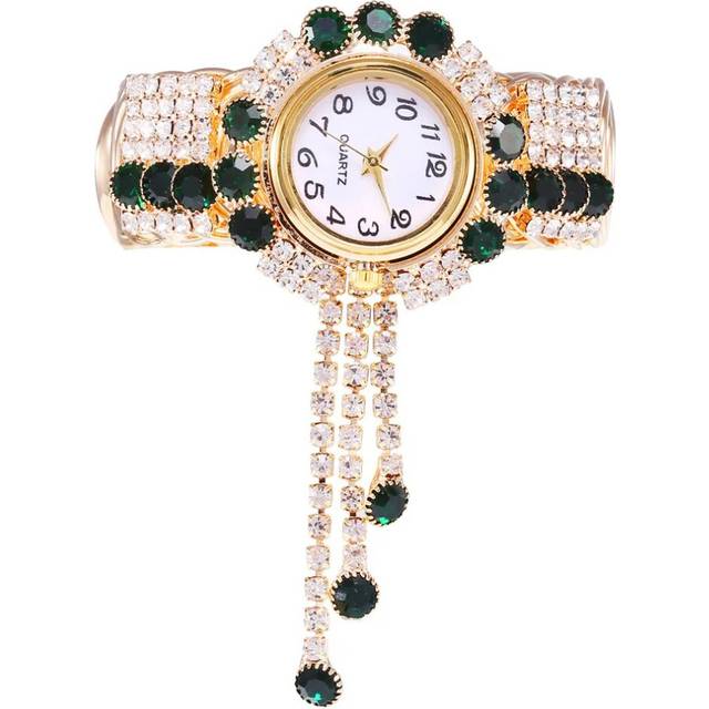 (Green) New Luxury Watch for Women Fashion Trend Diamond Quartz Wristwatch Personality