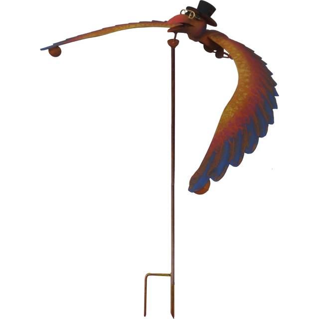 Continental Art Center 13651 Rustic Metal Balancing Old Crow Stake