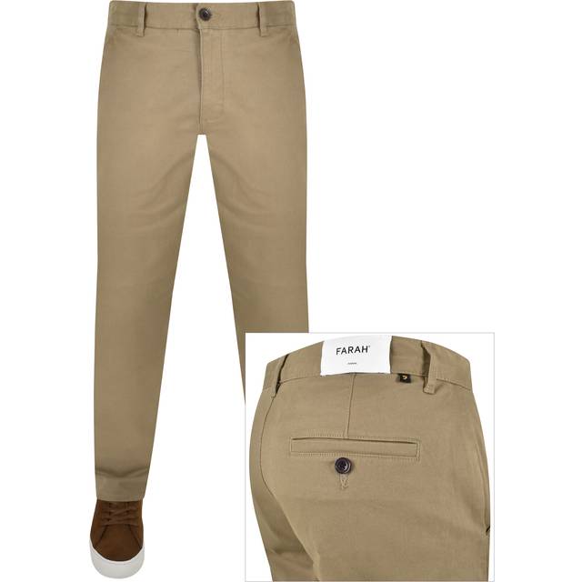 Farah Mens Beige Elm Twill Chino - W34 L30