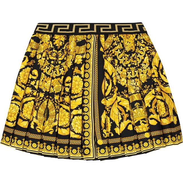 Versace Girls Black & Gold Barocco Skirt - Black/Gold - 5 year