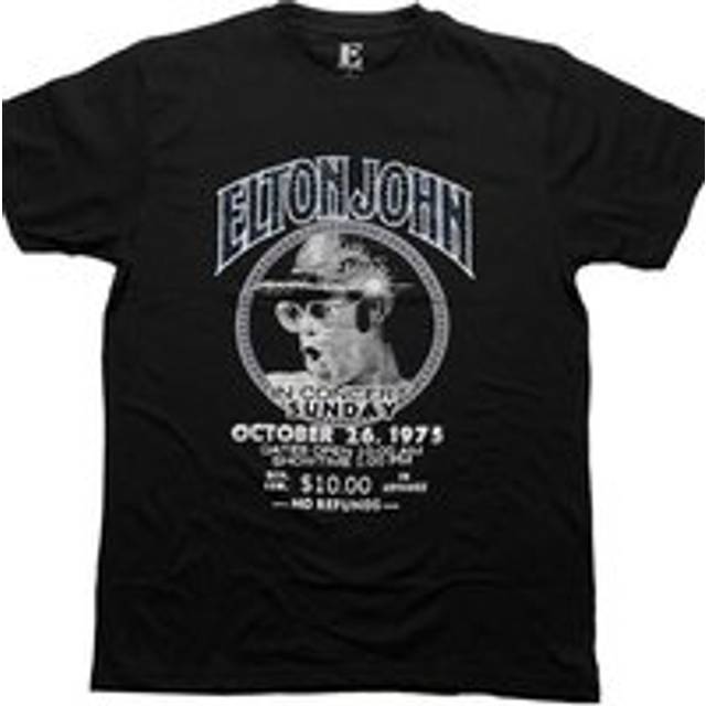 Elton John Unisex Adult In Concert Embellished T-Shirt XXL black