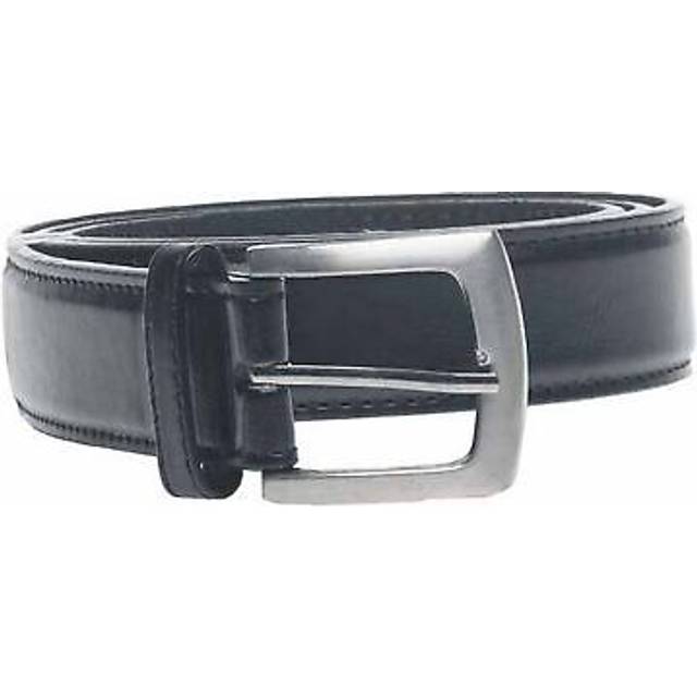 Lewis Square Buckle Plain Belt - Black - Small - Duke